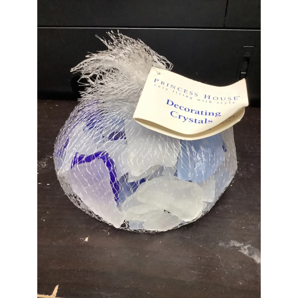 Princess House Decorating Crystals Blue And White NIB  #6137B